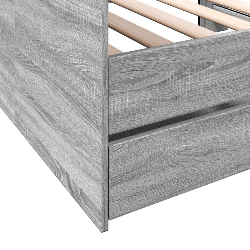 Slaapbank Met Lades Zonder Matras Eiken