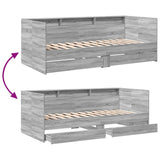 Slaapbank Met Lades Zonder Matras Eiken