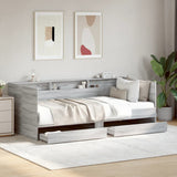 Slaapbank Met Lades Zonder Matras Eiken