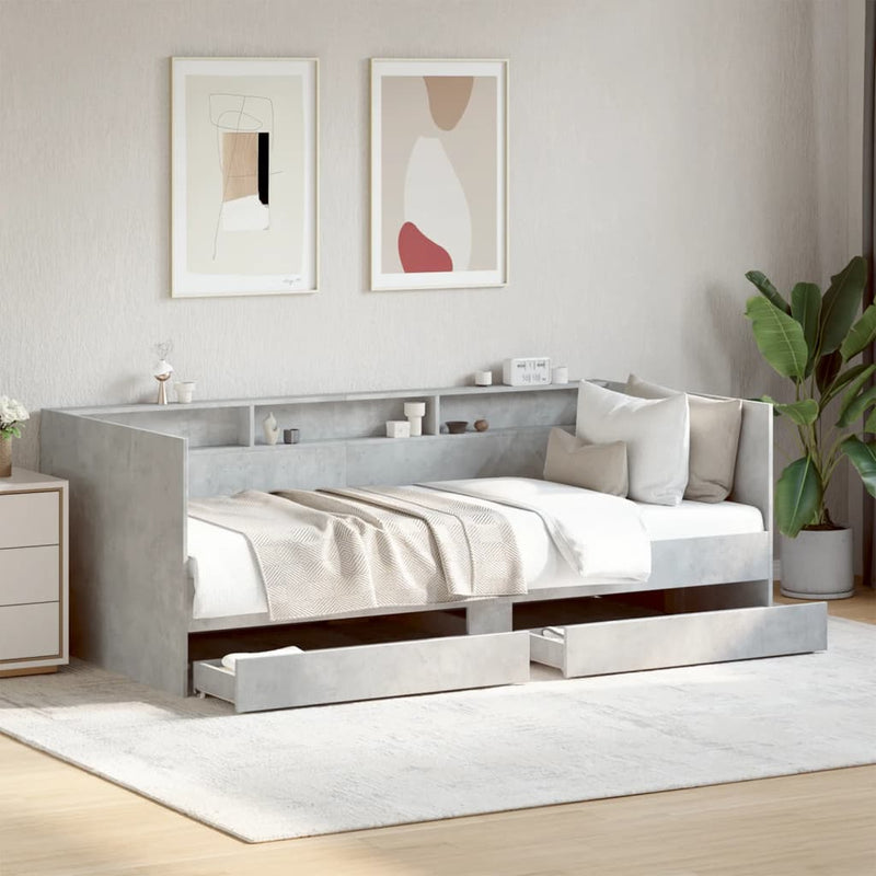 Slaapbank Met Lades Zonder Matras Eiken