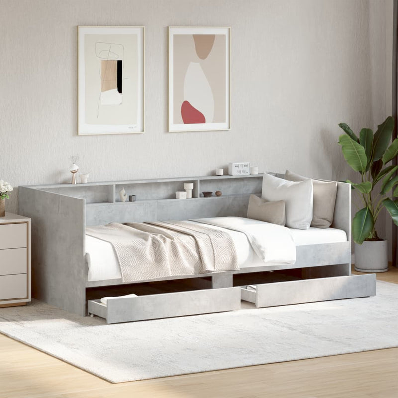 Slaapbank Met Lades Zonder Matras Eiken