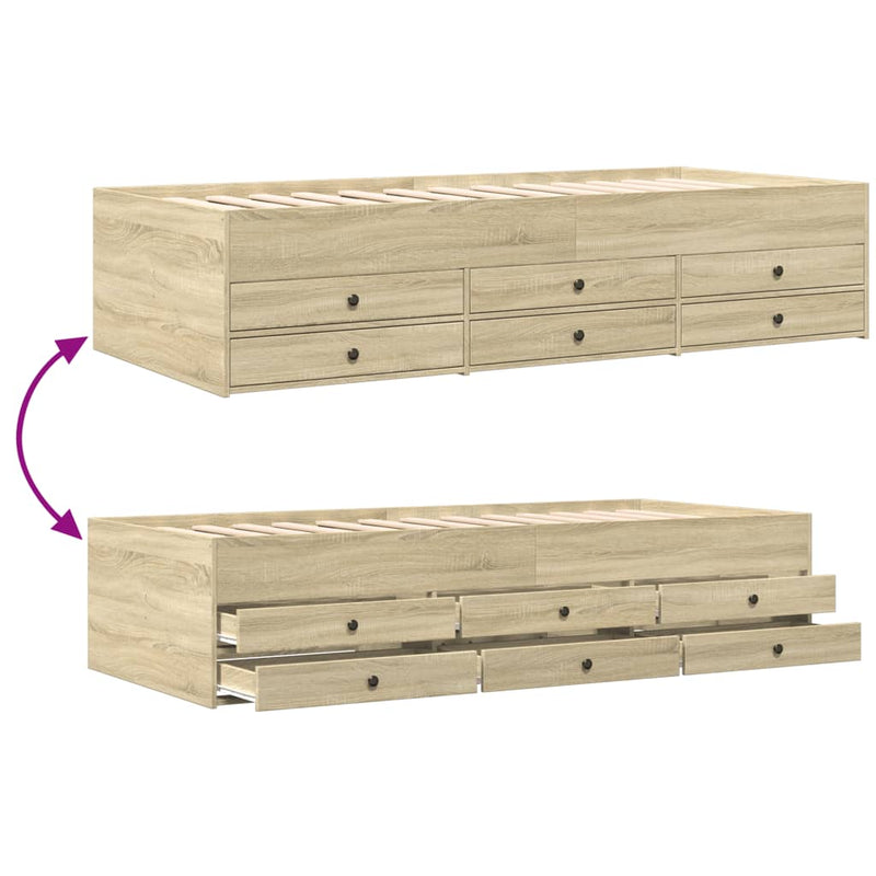 Slaapbank Met Lades Zonder Matras Kleurig