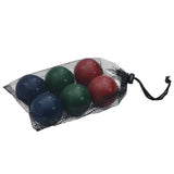 8-Delige Jeu De Boules Ballenset En Draagtas Massief Grenenhout Grijs