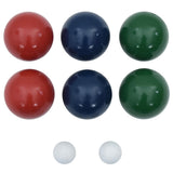 8-Delige Jeu De Boules Ballenset En Draagtas Massief Grenenhout Grijs
