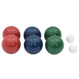 8-Delige Jeu De Boules Ballenset En Draagtas Massief Grenenhout Grijs