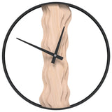 Wandklok Ø35 Cm Ijzer En Eikenhout