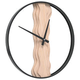 Wandklok Ø35 Cm Ijzer En Eikenhout