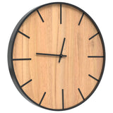 Wandklok Ø39 Cm Ijzer En Bewerkt Hout Bruin