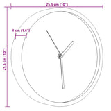 Wandklok Ø25,5 Cm Polystyreen En Glas