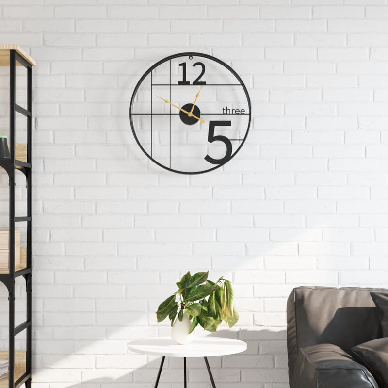 Wandklok Ø50 Cm Ijzer Kleurig