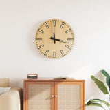 Wandklok Ø30 Cm Bewerkt Hout