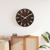 Wandklok Ø30 Cm Bewerkt Hout