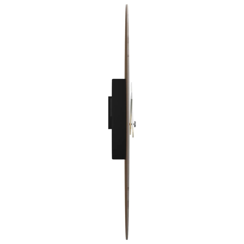 Wandklok Ø30 Cm Bewerkt Hout