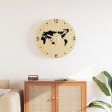 Wandklok Ø30 Cm Bewerkt Hout