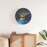 Wandklok Ø29,5 Cm Polystyreen En Glas Goudkleurig En