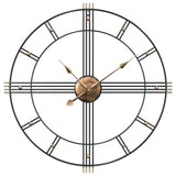 Wandklok Ø60 Cm Ijzer Zwart
