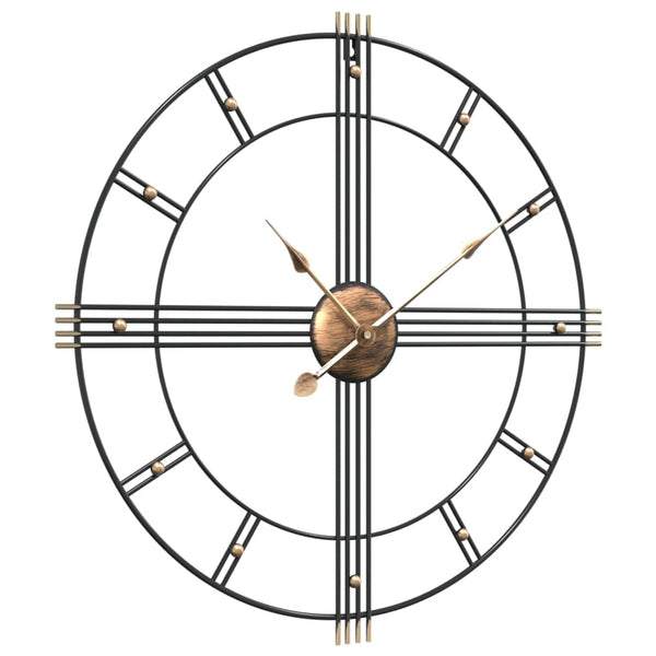 Wandklok Ø60 Cm Ijzer Zwart