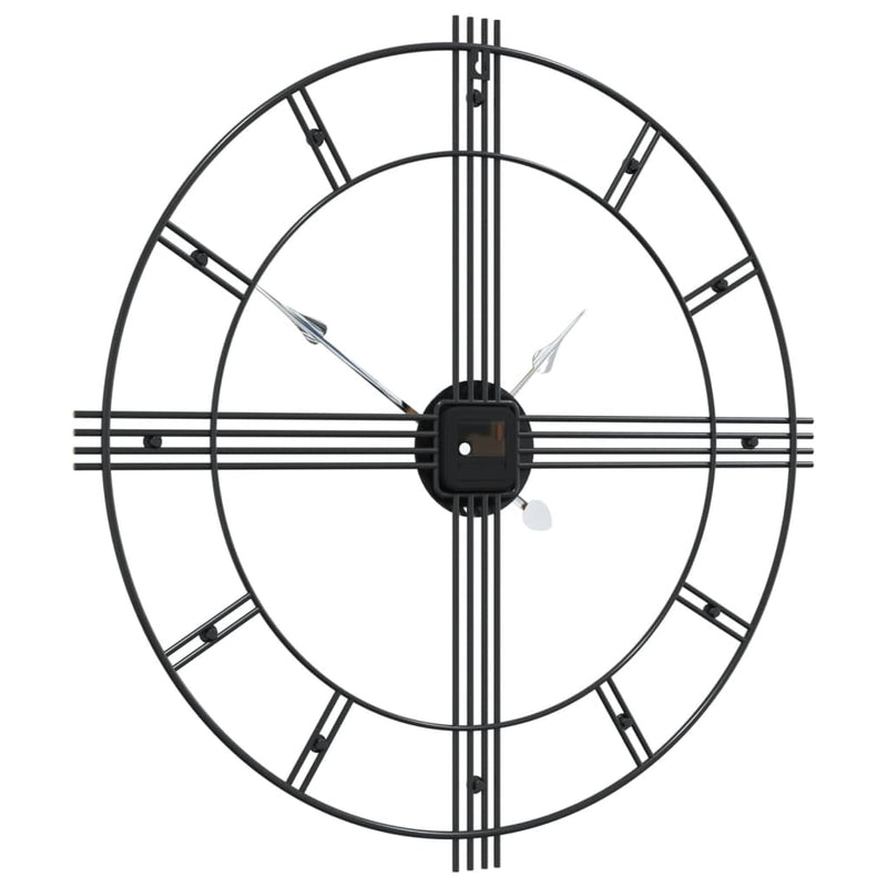 Wandklok Ø60 Cm Ijzer Zwart