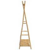 Kledingrek Met Schap 102X50X190 Cm Bamboe Zwart En Grijs