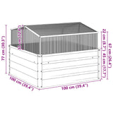 Plantenbak Met Kasvormig Weervast Staal
