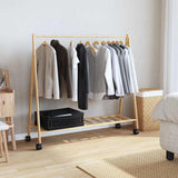 Kledingrek Met Schappen En Wielen 106X34X106,5 Cm