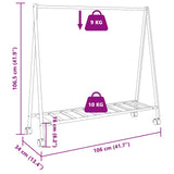 Kledingrek Met Schappen En Wielen 106X34X106,5 Cm
