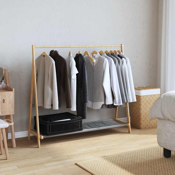 Kledingrek Met Schappen 106X34X102 Cm Bamboe