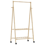 Kledingrek Met Schappen En Wielen 132X45,5X155,5 Cm
