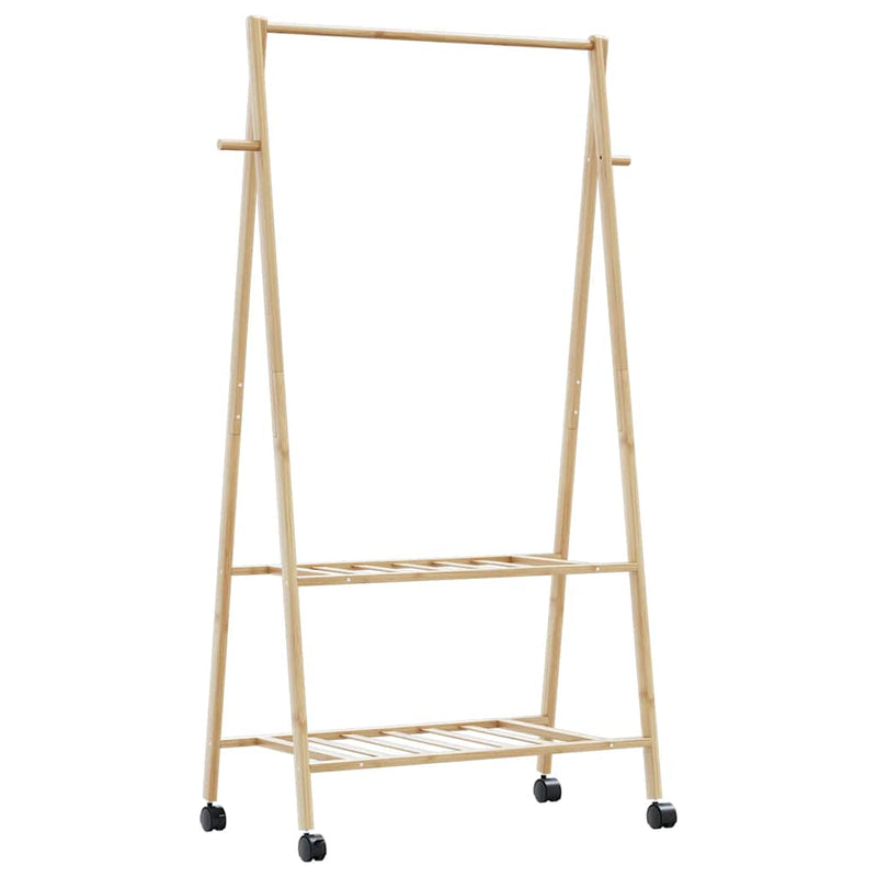 Kledingrek Met Schappen En Wielen 132X45,5X155,5 Cm