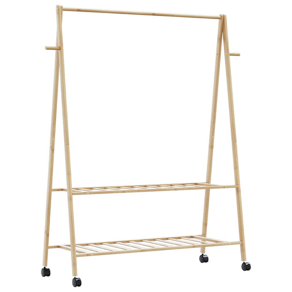 Kledingrek Met Schappen En Wielen 132X45,5X155,5 Cm