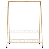 Kledingrek Met Schappen En Wielen 132X45,5X155,5 Cm