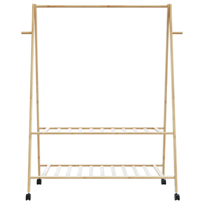 Kledingrek Met Schappen En Wielen 132X45,5X155,5 Cm