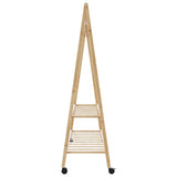 Kledingrek Met Schappen En Wielen 132X45,5X155,5 Cm
