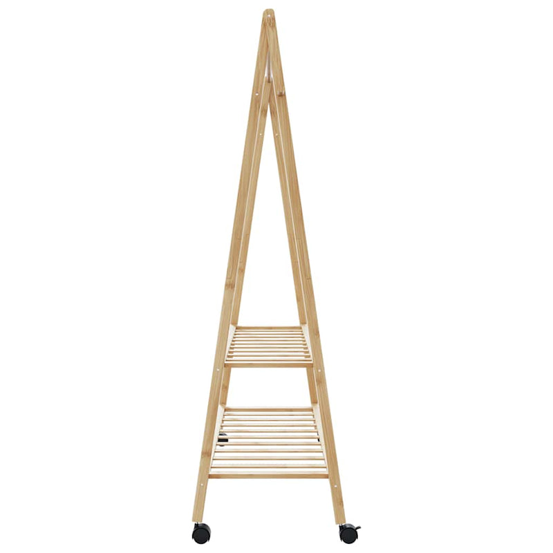 Kledingrek Met Schappen En Wielen 132X45,5X155,5 Cm