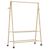 Kledingrek Met Schappen En Wielen 132X45,5X155,5 Cm