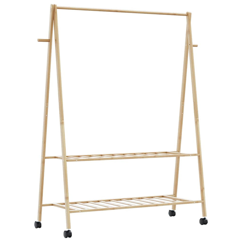 Kledingrek Met Schappen En Wielen 132X45,5X155,5 Cm
