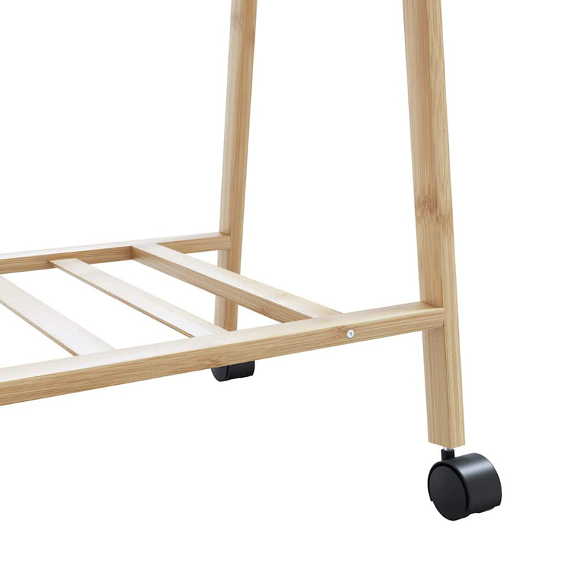 Kledingrek Met Schappen En Wielen 132X45,5X155,5 Cm