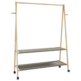 Kledingrek Met Schappen En Wielen 132X45,5X155,5 Cm