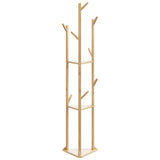 Kapstok Met Haken En Schappen 39X33X166 Cm Bamboe