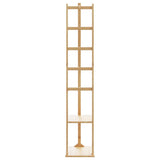 Kapstok Met Haken En Schappen 38,5X30X156 Cm Bamboe Bruin