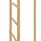 Kapstok Met Haken En Schappen 38,5X30X156 Cm Bamboe Bruin