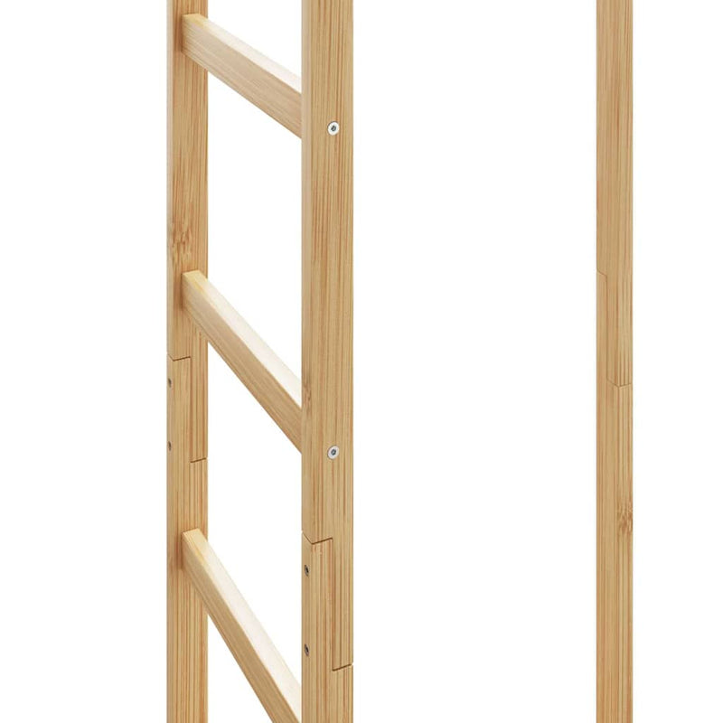 Kapstok Met Haken En Schappen 38,5X30X156 Cm Bamboe Bruin