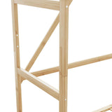 Kledingrek Met Schappen En Wielen 110X40X180 Cm Bamboe