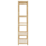 Kledingrek Met Schappen 110X40X175 Cm Bamboe