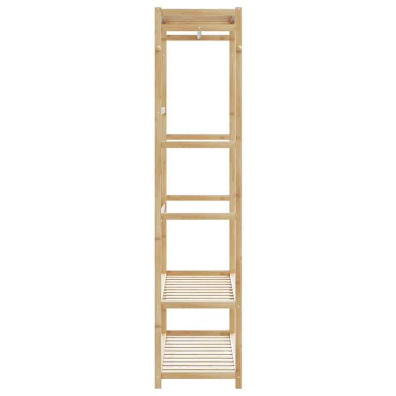 Kledingrek Met Schappen 110X40X175 Cm Bamboe