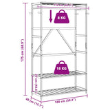 Kledingrek Met Schappen 110X40X175 Cm Bamboe
