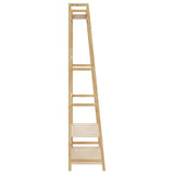 Kledingrek Met Schappen 110X40X180 Cm Bamboe Bruin