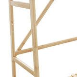 Kledingrek Met Schappen 110X40X180 Cm Bamboe Bruin