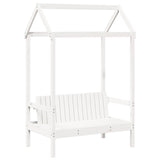 Bank Met Dak 117,5X70X176,5 Cm Massief Grenenhout
