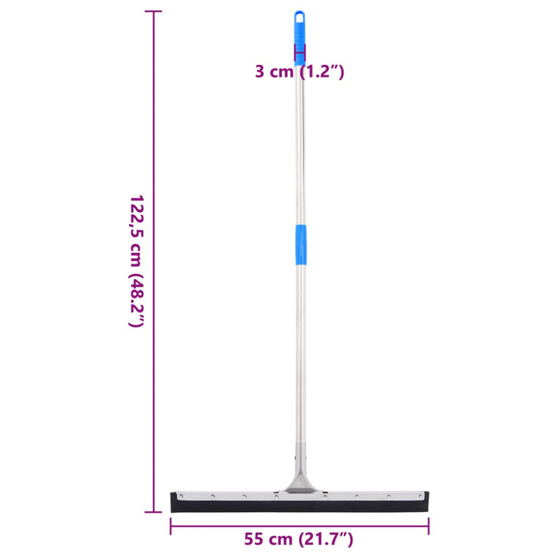 Vloerwisser 55X122,5 Cm Staal En Rubber